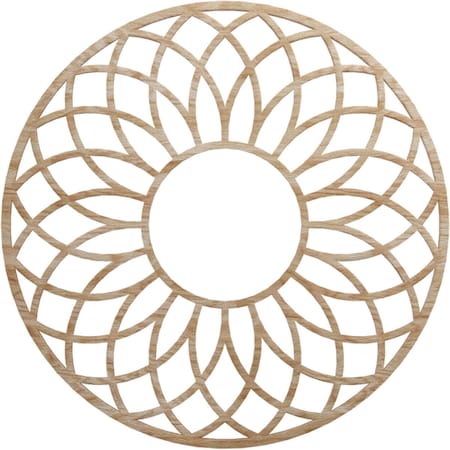 Ekena Millwork Cannes Wood Fretwork Pierced Ceiling Medallion, Red Oak, 28"OD x 9 5/8"ID x 1/4"T CMWP28X28X0250CNRO